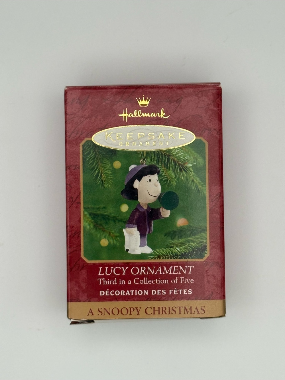 Vintage Hallmark Lucy Ornament - Purple, White, Green